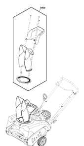 Part Location Diagram of 84002677 Murray Kit, Chute Assembly
